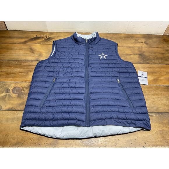 NFL Dallas Cowboys Puffer Vest Youth XL NFL Football Team Apparel Unisex NWT - Picture 1 of 12
